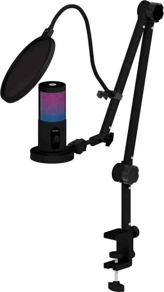 Microfon Hator Signify RGB Pro+, negru
