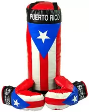 Set de box pentru copii LeanToys Puerto Rico 3716, roșu/albastru