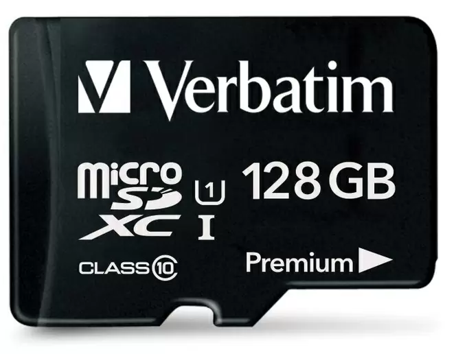 Card de memorie flash Verbatim Premium microSDXC + SD Adapter, 128GB