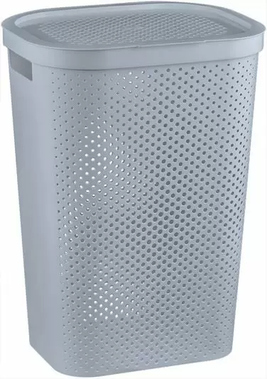 Корзина для белья Curver Infinity Recycled 60L, серый