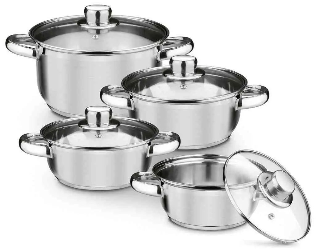 Set vase de gătit Tadar Selva II 8pcs, inox pe tehnoparc.md Set vase de gătit Tadar Selva II 8pcs, inox