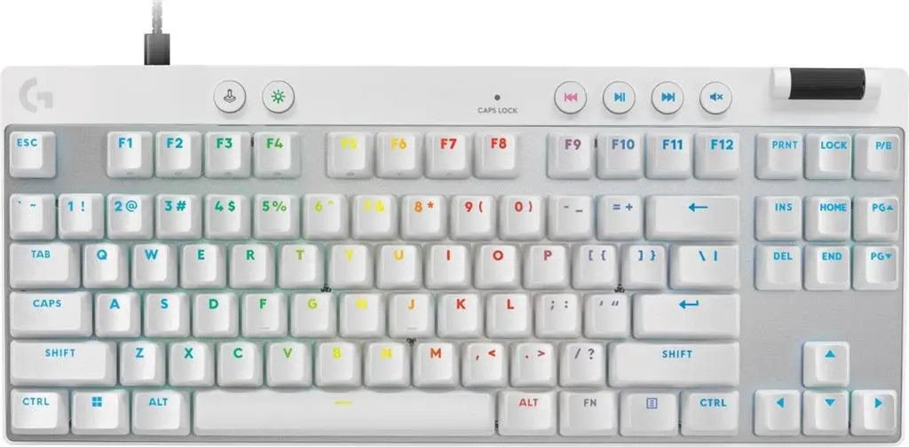Tastatură Logitech G Pro X TKL Rapid White, alb pe tehnoparc.md Tastatură Logitech G Pro X TKL Rapid White, alb