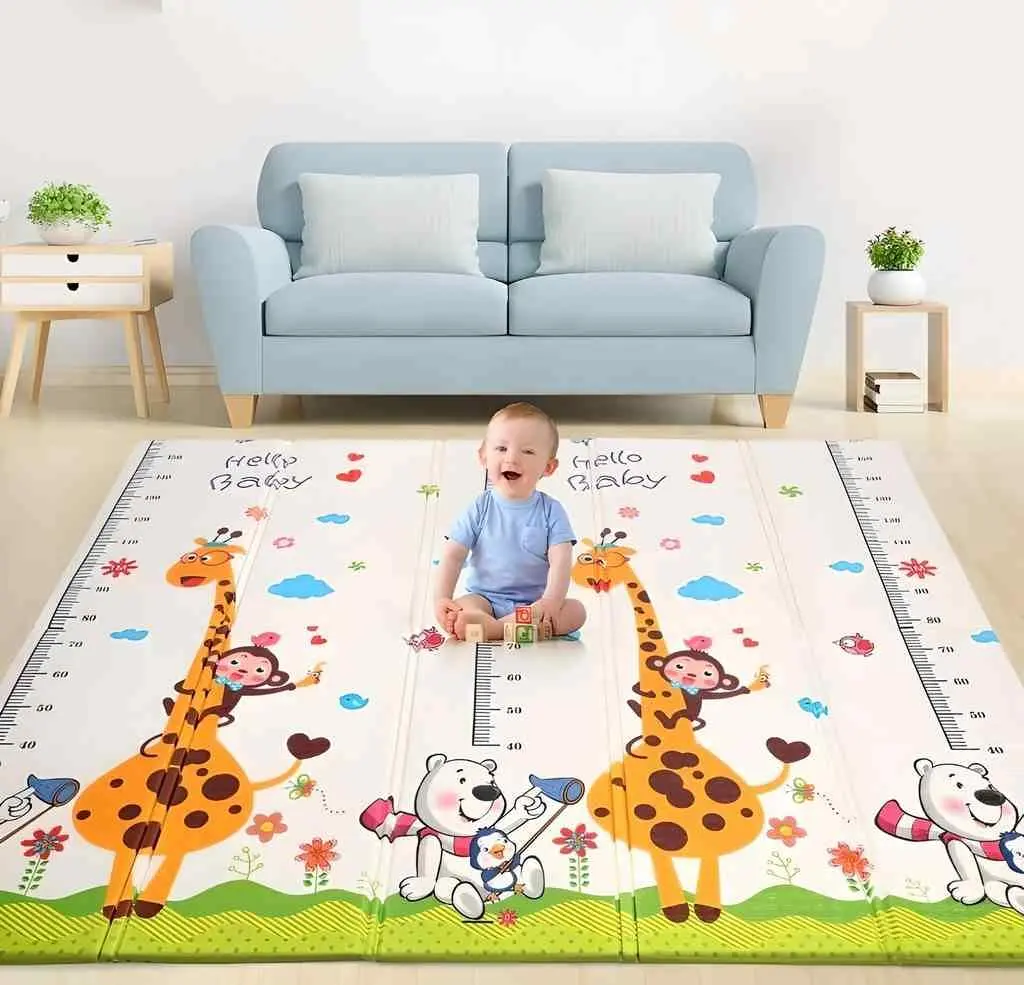 Игровой коврик 4Play Giraffes/Animals 180x200x1.5cm, разноцветный