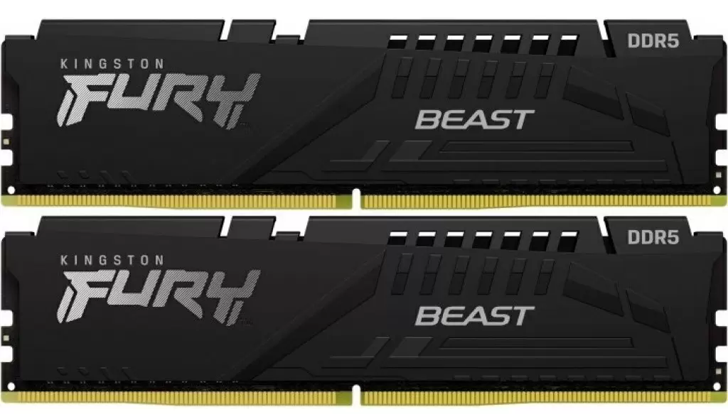 Оперативная память Kingston Fury Beast 64GB (2x32GB) DDR5-4800MHz, CL38, 1.1V