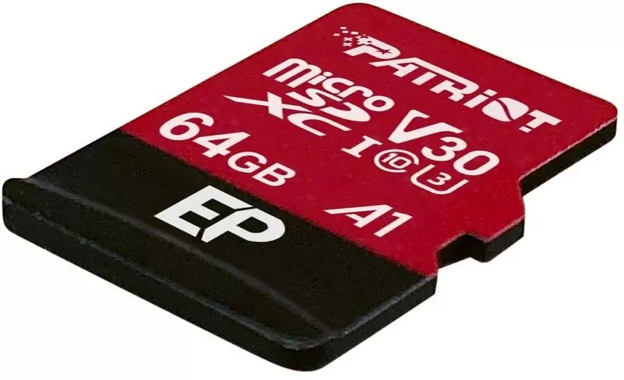 Card de memorie flash Patriot EP Series MicroSDXC V30 + SD adapter, 64GB