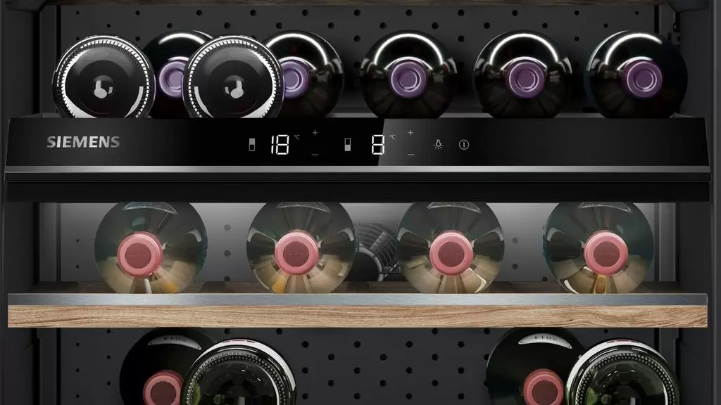 Dulap de vin incorporabil Siemens KU21WAHG0, negru
