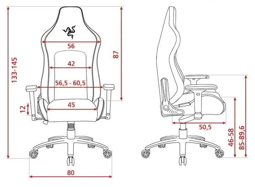 Scaun de birou Razer Iskur XL, negru