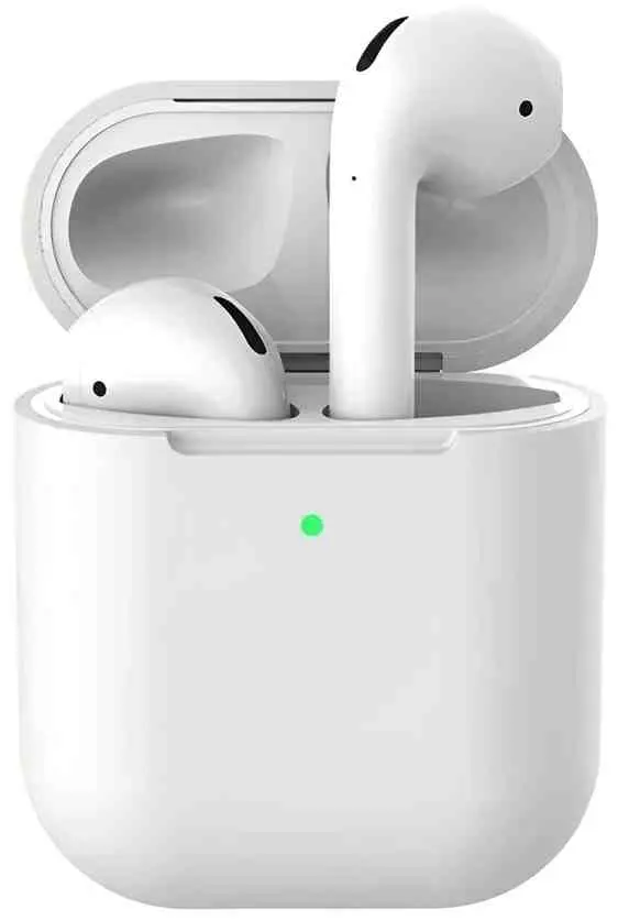Чехол для наушников Helment Case Silicone Airpods 2 (AIRPOD2WH), белый на tehnoparc.md Чехол для наушников Helment Case Silicone Airpods 2 (AIRPOD2WH), белый