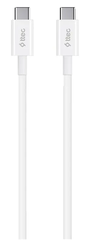 Cablu USB ttec Type-C to 3A 1m, alb