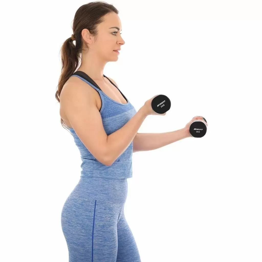 Halteră Enero Vinyl Dumbbell 2kg, negru