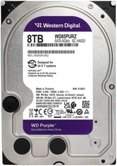 Жесткий диск WD Caviar Purple 3.5" WD85PURZ, 8TB