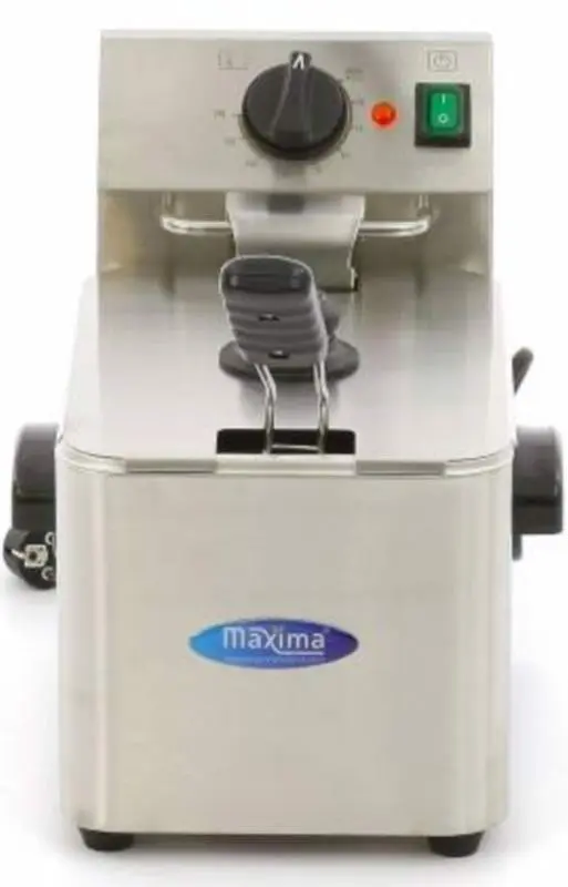Friteuză electrică Maxima 09300410, inox/negru