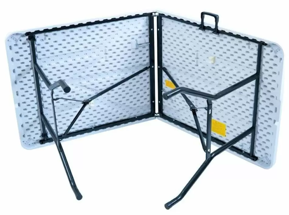 Masă pliantă pentru camping Xenos Collapsible 182x74x74cm, alb