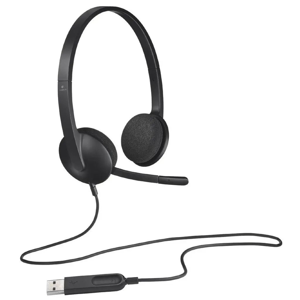 Căşti Logitech USB Headset H340, negru