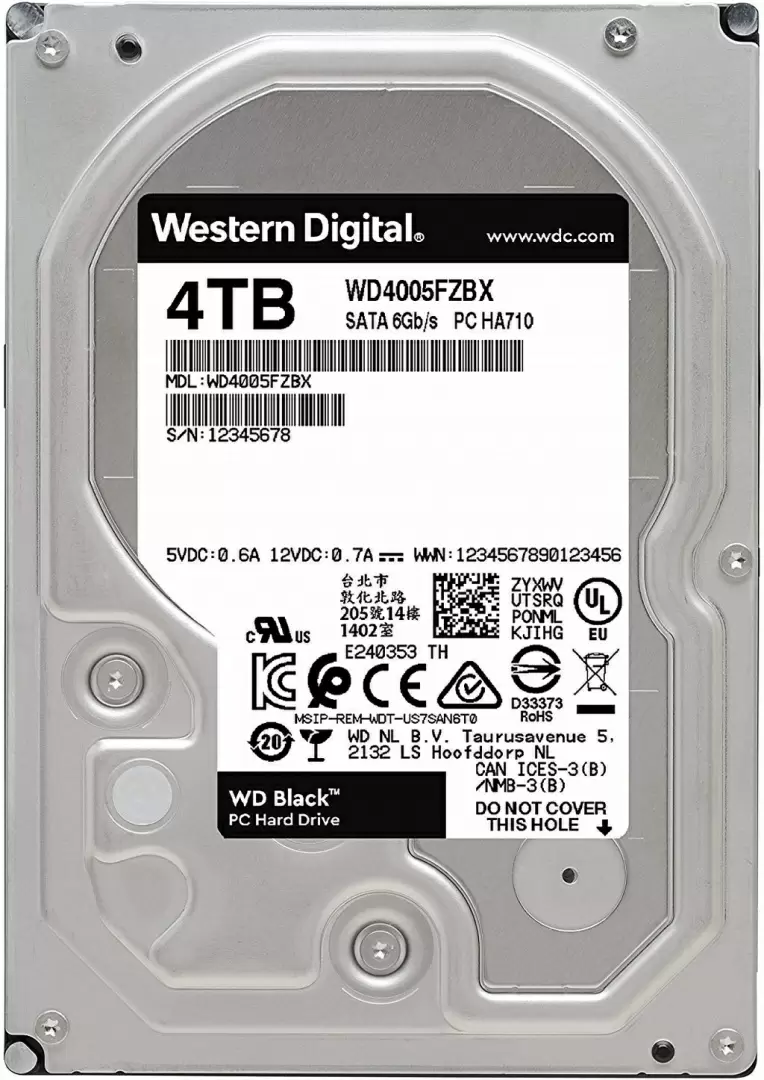 Disc rigid WD Caviar Black 3.5" WD4005FZBX, 4TB