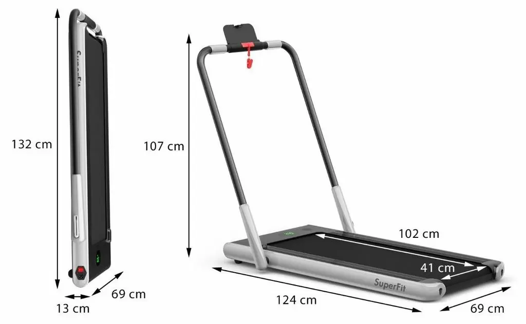 Беговая дорожка Costway SP37513DE-SL, серебристый