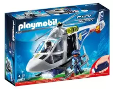 Set jucării Playmobil Police Helicopter with LED Searchlight