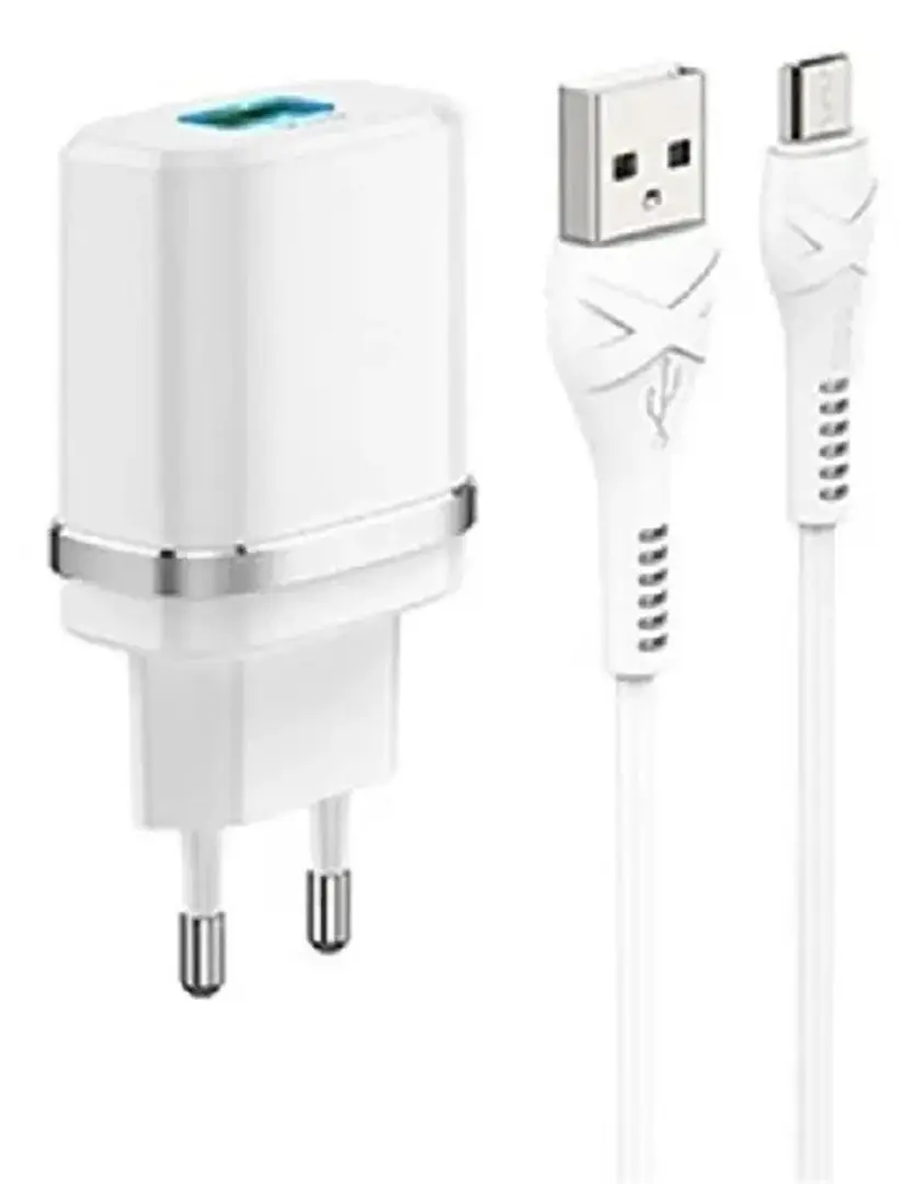 Încărcător XPower QC3.0 + Type-C Cable, alb