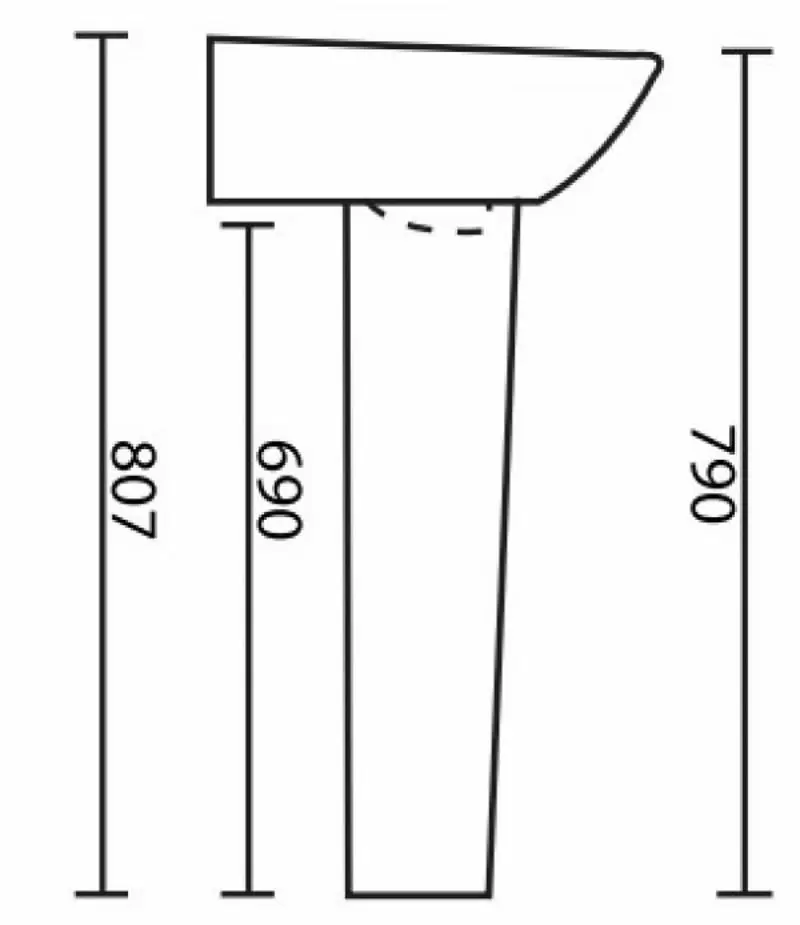 Lavoar Easil Slice WBP1008-55-FP, alb