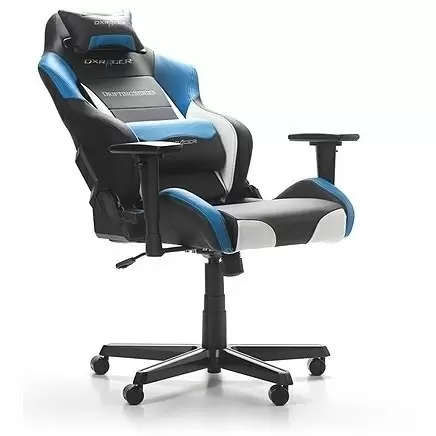 Scaun de birou DXRacer GC-D61-NWB, negru/alb/albastru