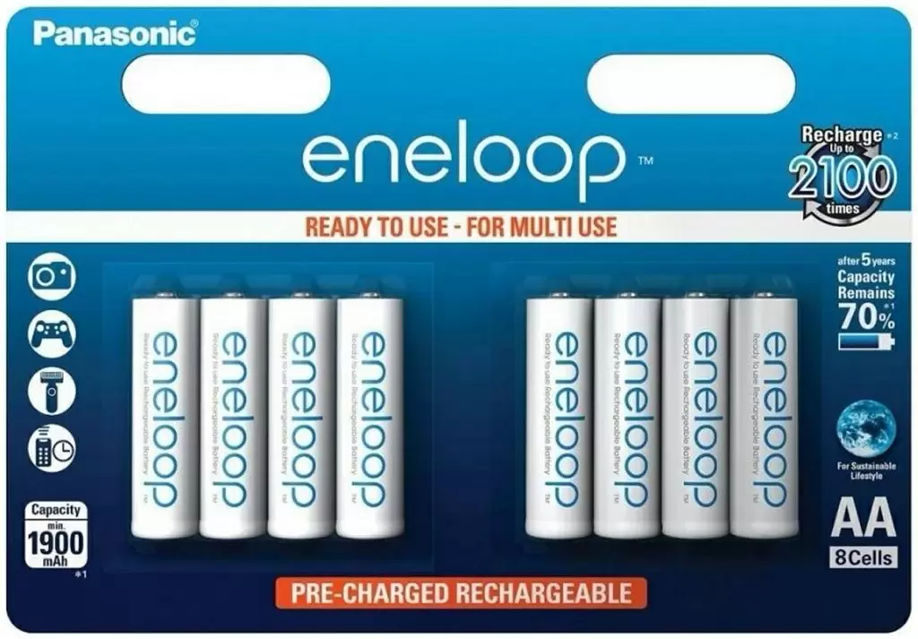 Батарейка Panasonic Eneloop AA 1900mAh, 8шт