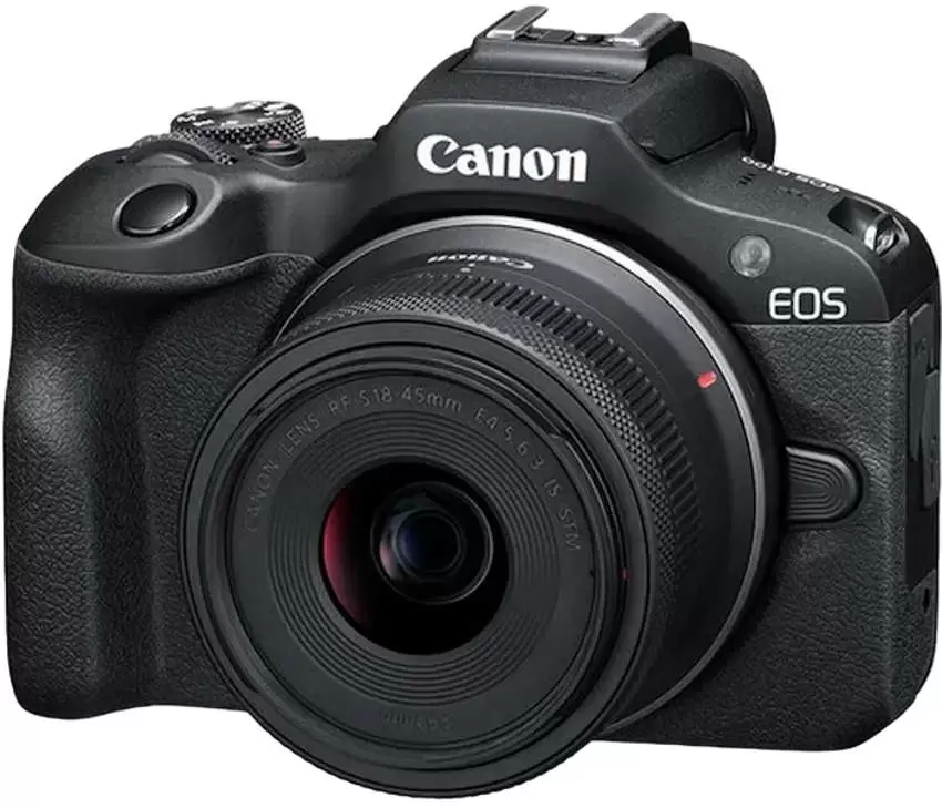 Aparat foto Canon EOS R100 + RF-S 18-45mm f/4.5-6.3 IS STM + RF-S 55-210mm f/5-7.1 IS STM, Kit, negru