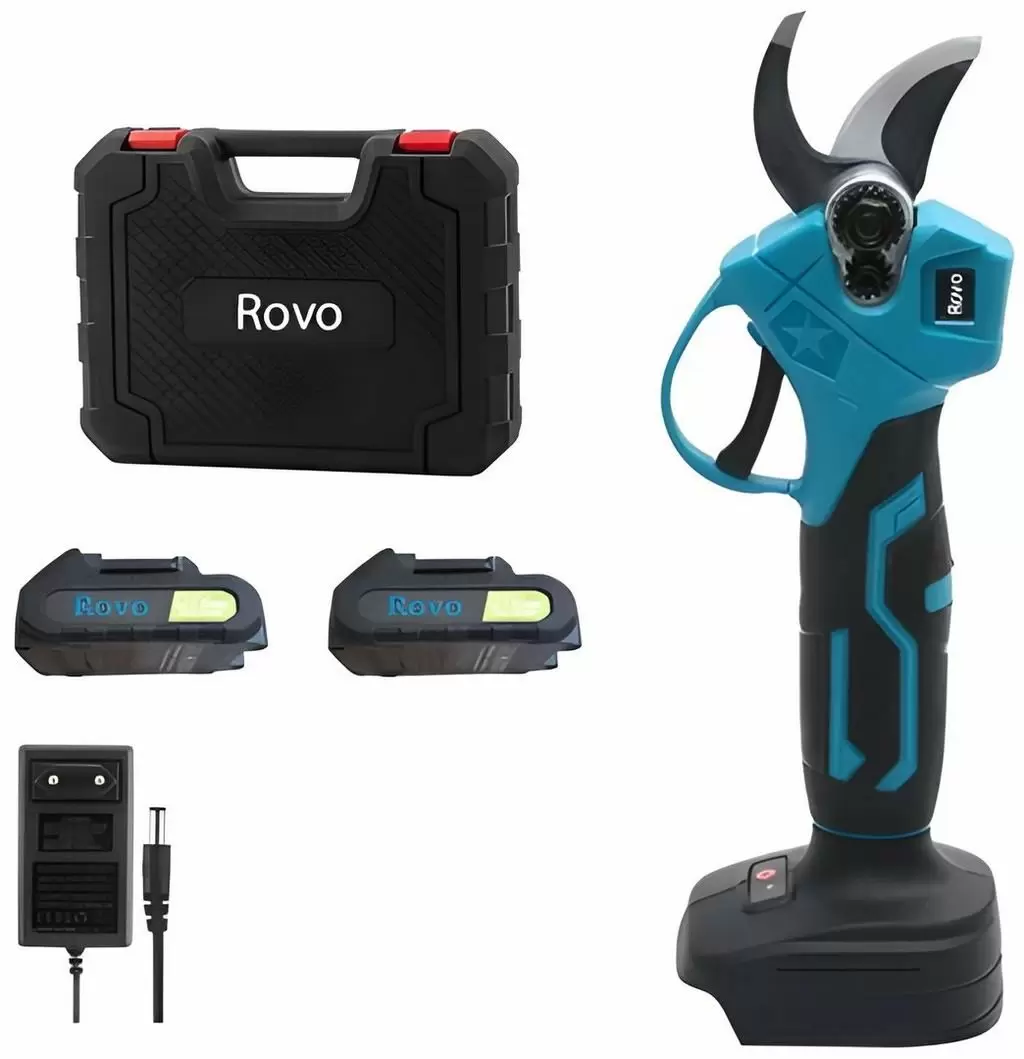 Foarfecă electrică Rovo RV-FE 2x2.0Ah Set, albastru/negru