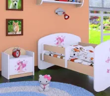 Тумба прикроватная Happy Babies Happy SZN02 Princess with Butterflies, белый/светлая груша на tehnoparc.md Тумба прикроватная Happy Babies Happy SZN02 Princess with Butterflies, белый/светлая груша