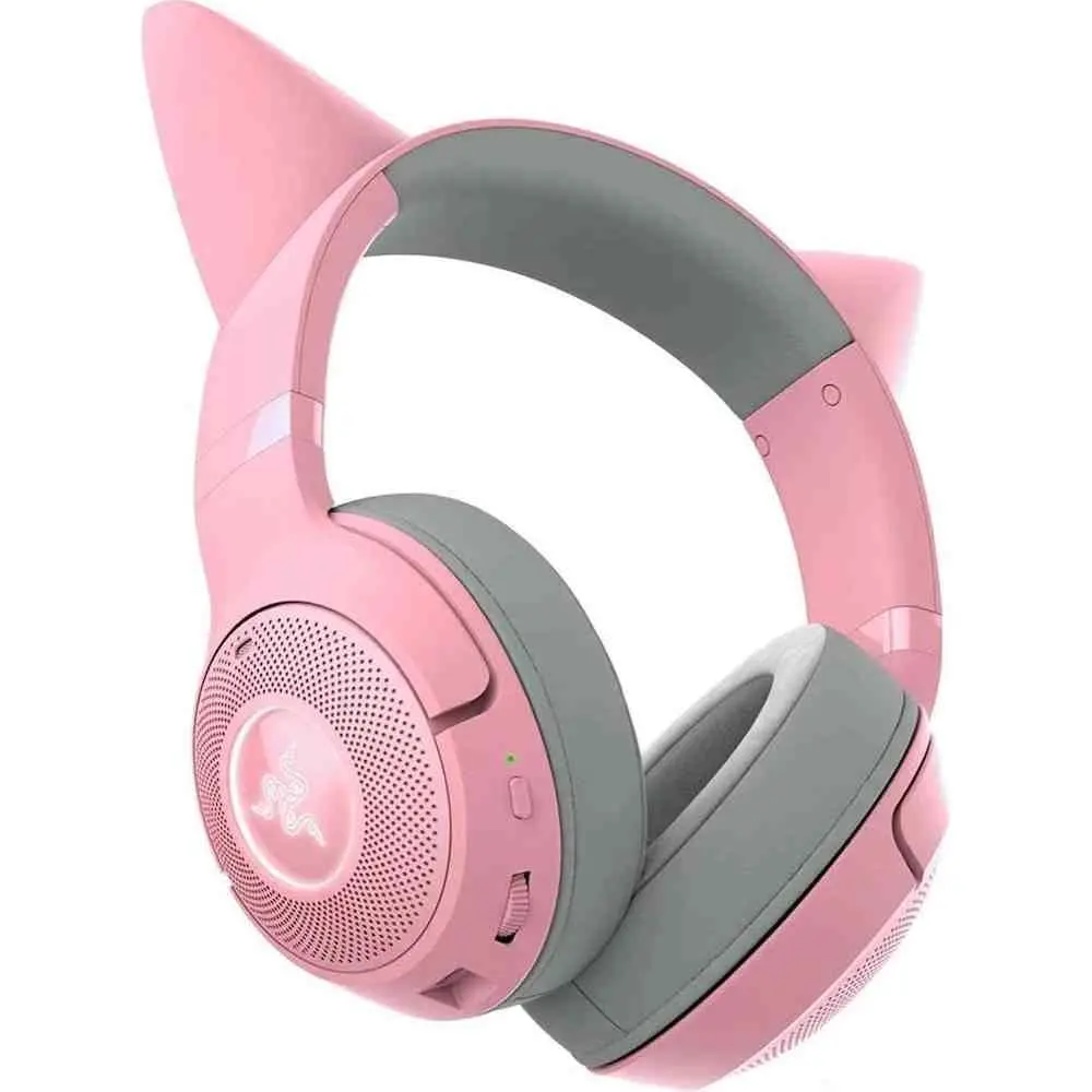 Наушники Razer Kraken Kitty V2 Quartz Edition, розовый на tehnoparc.md Наушники Razer Kraken Kitty V2 Quartz Edition, розовый