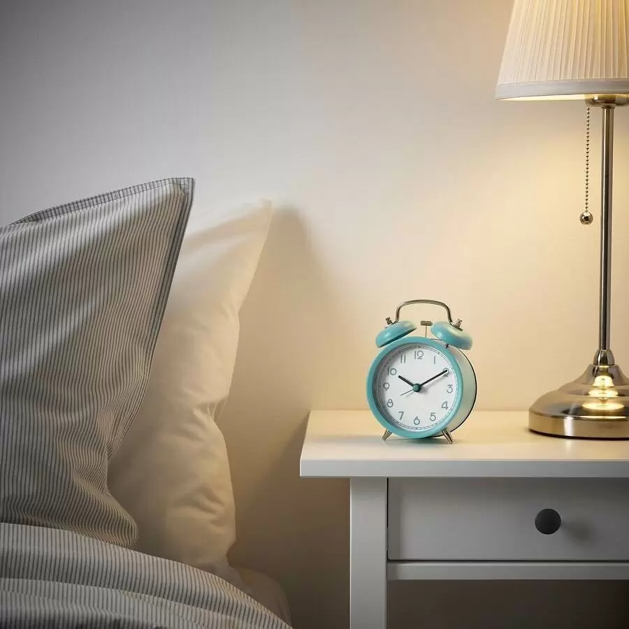 Ceas cu alarmă IKEA Plira 10cm, turcoaz