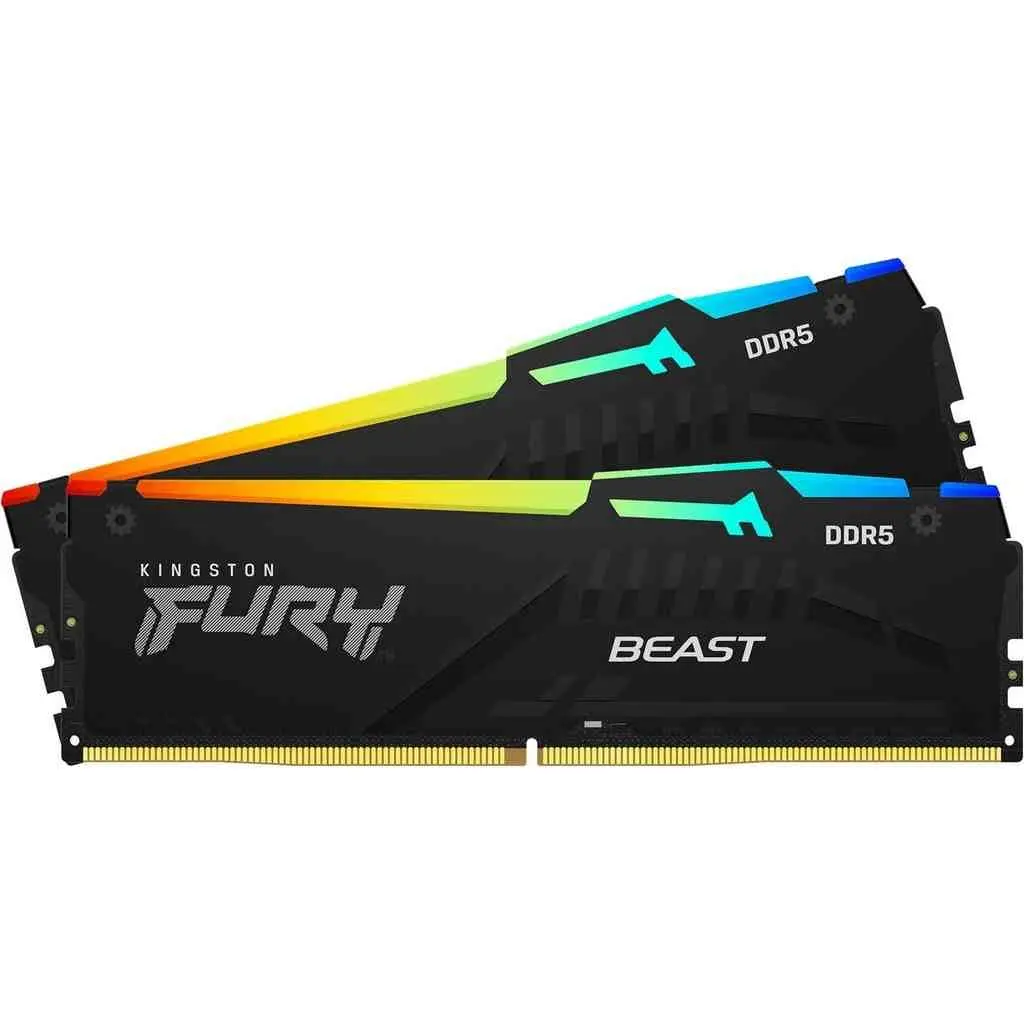 Memorie Kingston FURY Beast RGB 32GB (2x16GB) DDR5-6800MHz, CL34-45-45, 1.4V pe tehnoparc.md Memorie Kingston FURY Beast RGB 32GB (2x16GB) DDR5-6800MHz, CL34-45-45, 1.4V