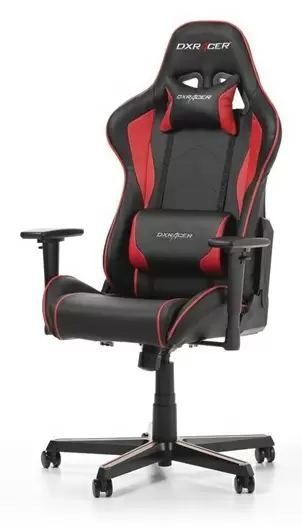 Scaun de birou DXRacer GC-F08-NR, negru/roșu