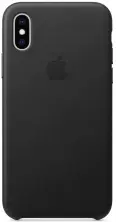 Husă de protecție Apple iPhone XS Leather Case, negru pe tehnoparc.md Husă de protecție Apple iPhone XS Leather Case, negru