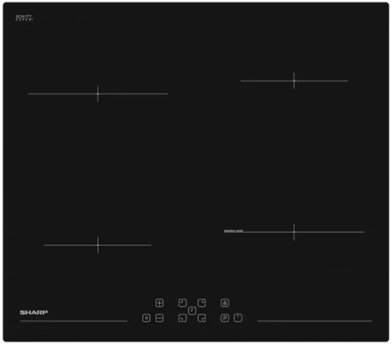 Plită incorporabilă cu inducție Sharp KH-6I45FT0I-EU, negru pe tehnoparc.md Plită incorporabilă cu inducție Sharp KH-6I45FT0I-EU, negru