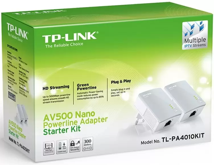 Powerline адаптер TP-Link TL-PA4010 Kit