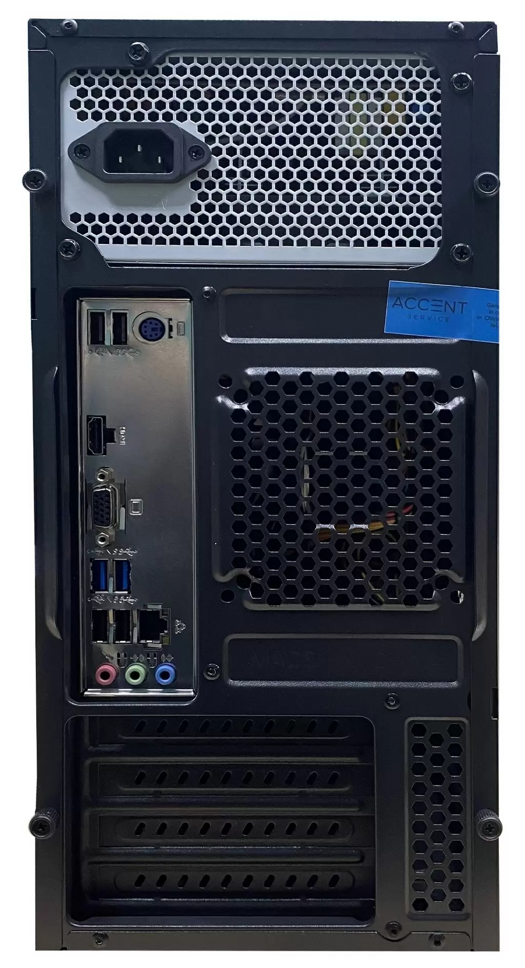 Системный блок Atol PC1021MP (AMD Quad-Core A8-9600/Biostar A320MH/4ГБ/240ГБ), черный
