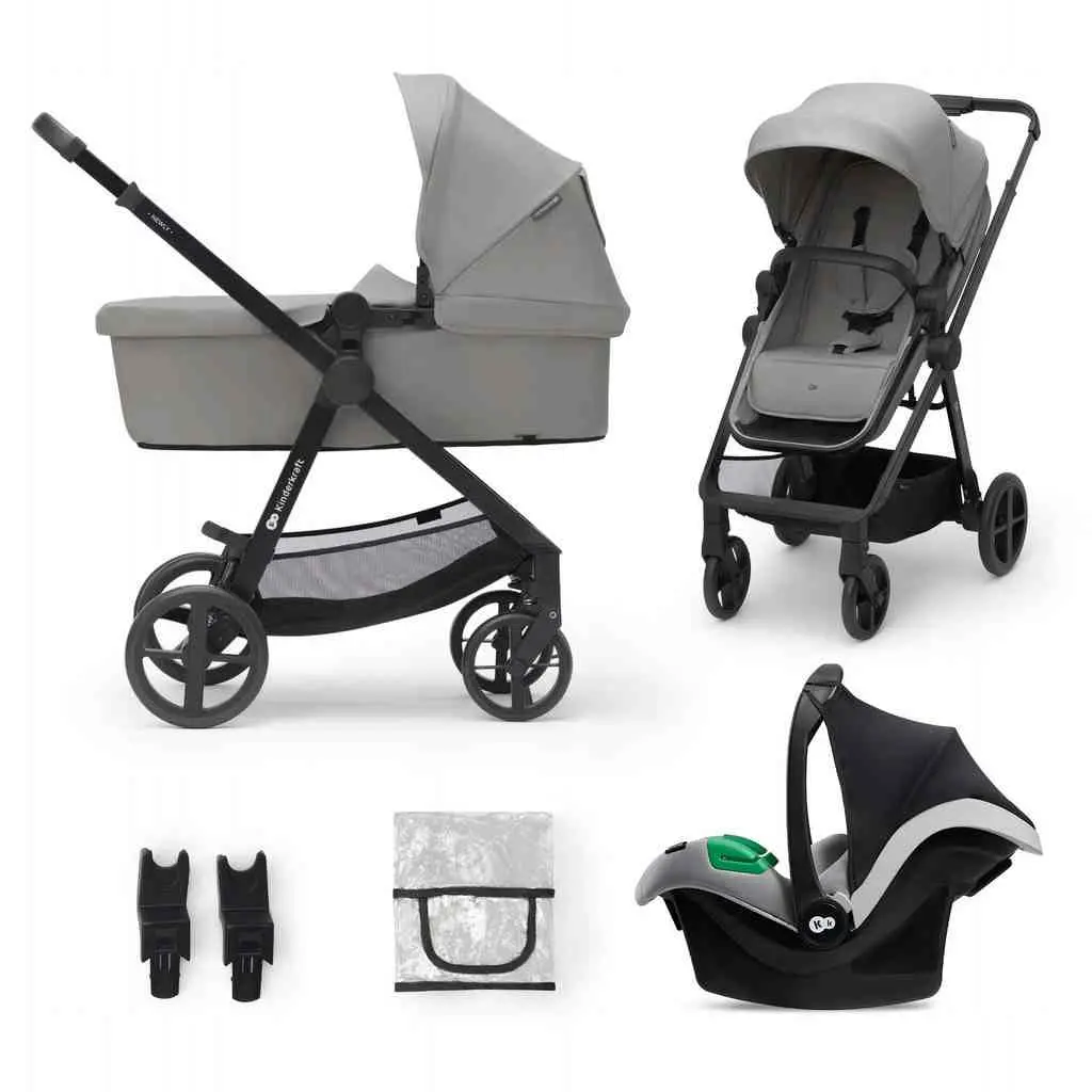 Коляска KinderKraft Newly 3in1 Mink Pro, серый