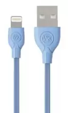 Cablu USB WK Design Ultra Speed 1M Lightning, albastru deschis