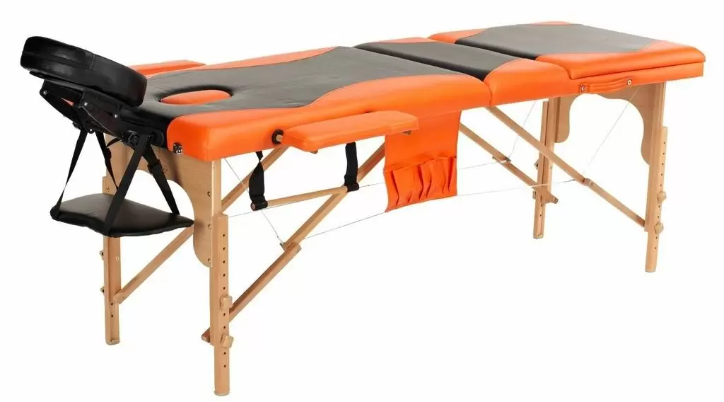 Masă de masaj BodyFit 1029, negru/portocaliu