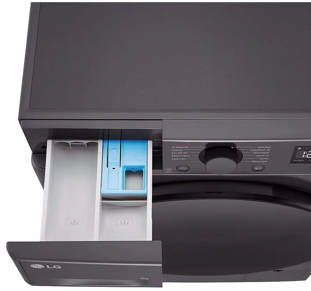 Стиральная машина LG F2WR508S2M, черный на tehnoparc.md Стиральная машина LG F2WR508S2M, черный