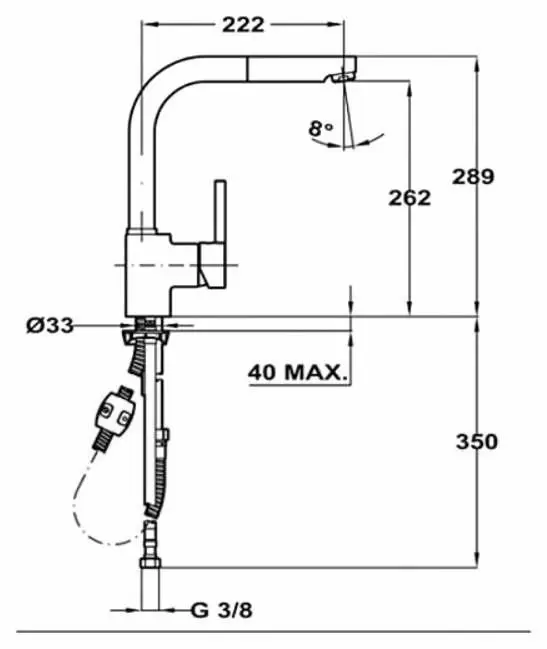 Смеситель для кухни Teka ARK 938, хром