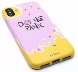 Чехол I-Paint Soft IPhone X Donut, розовый
