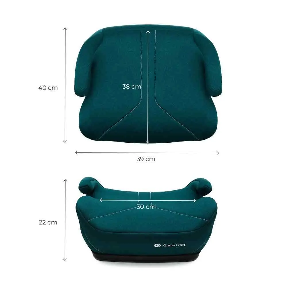 Детское автокресло-бустер KinderKraft I-Boost 2 i-Size, зеленый