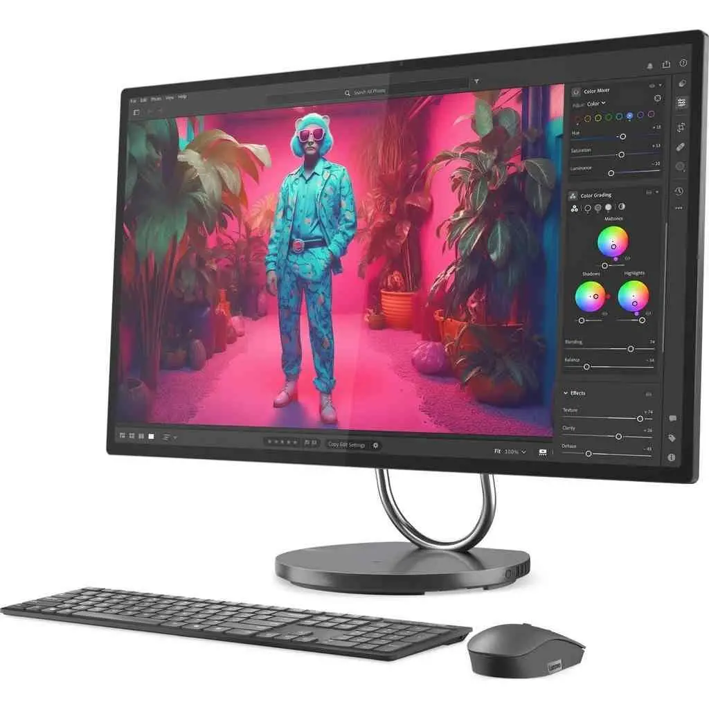 All-in-One Lenovo AIO Yoga 32ILL10 (31.5"/UHD/Core Ultra 7 258V/32GB/1TB), gri
