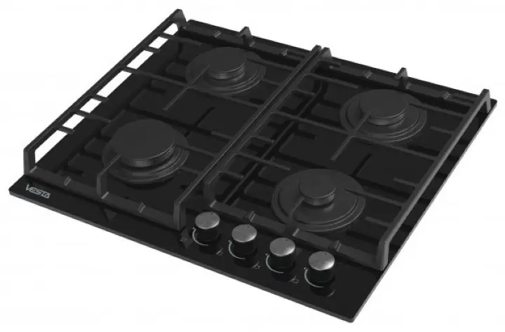 Plită incorporabilă cu gaz Vesta BH6060IG/BL, negru