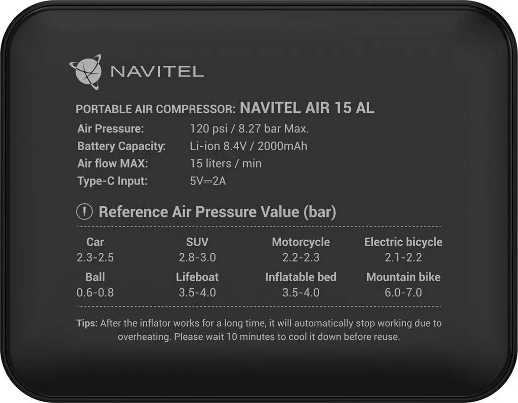 Compresor auto Navitel Air 15 AL
