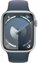 Умные часы Apple Watch Series 9 GPS 41mm Silver Aluminium Case with Storm Blue Sport Band S/M