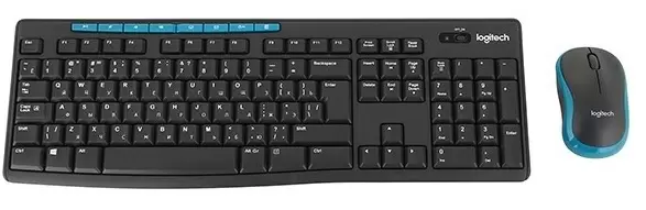 Комплект Logitech Wireless Combo MK275, черный/синий