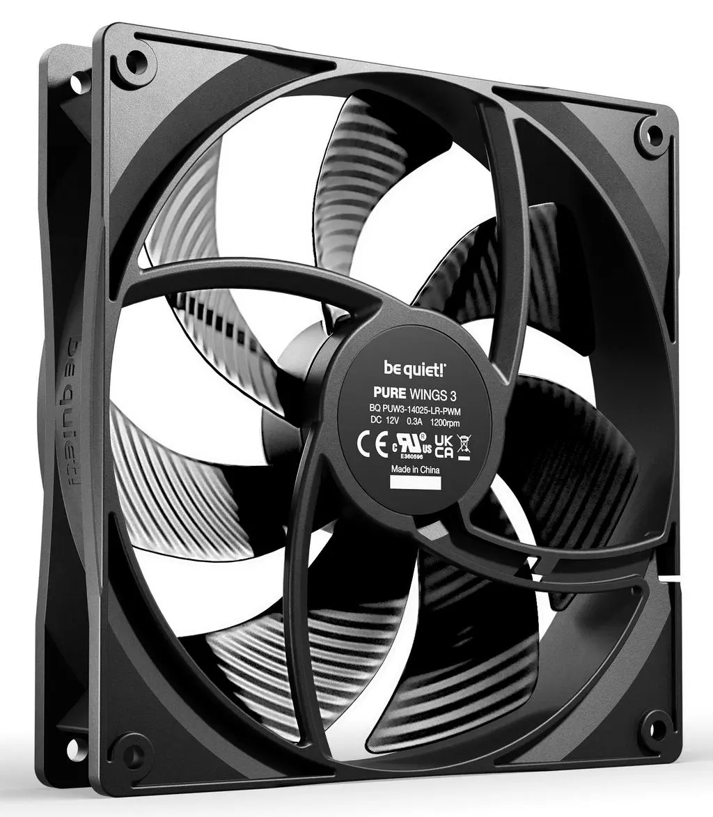 Ventilator de carcasă Be quiet Pure Wings 3 140x140x25mm 1200rpm, negru pe tehnoparc.md Ventilator de carcasă Be quiet Pure Wings 3 140x140x25mm 1200rpm, negru