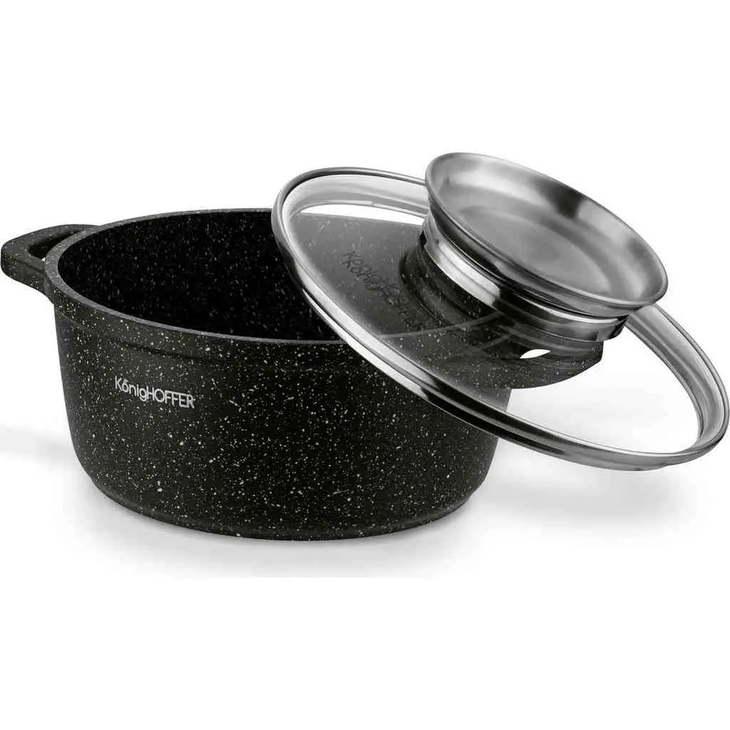 Set vase de gătit Konighoffer Pollo 14pcs, negru